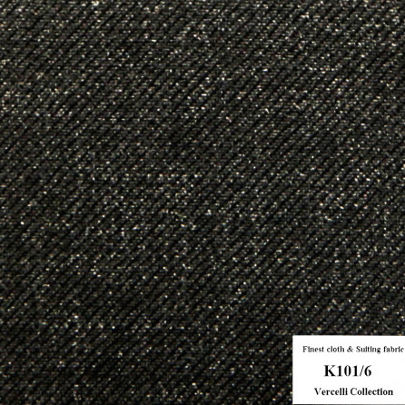 K101/6 Vercelli CVM - Vải Suit 95% Wool - Đen Trắng Trơn